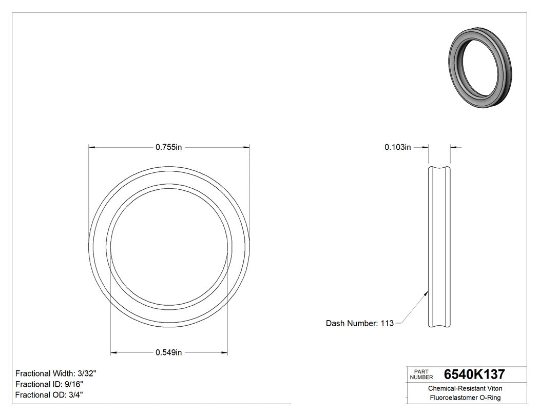 Technical drawing - 6540K137